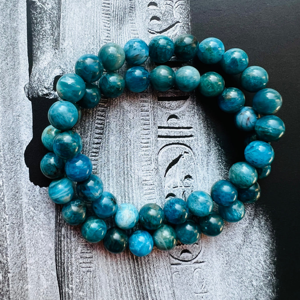 Bratara apatit 8 mm, pietre semipretioase, DRUZY.RO 4