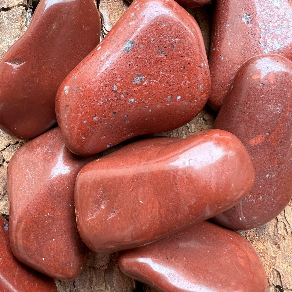 Jasp rosu (visiniu) piatra rulata / palmstone, druzy.ro, cristale 5