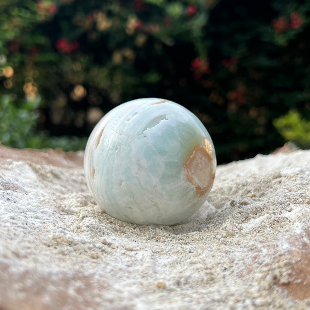 Sfera calcit albastru caraibe, druzy.ro, cristale 5
