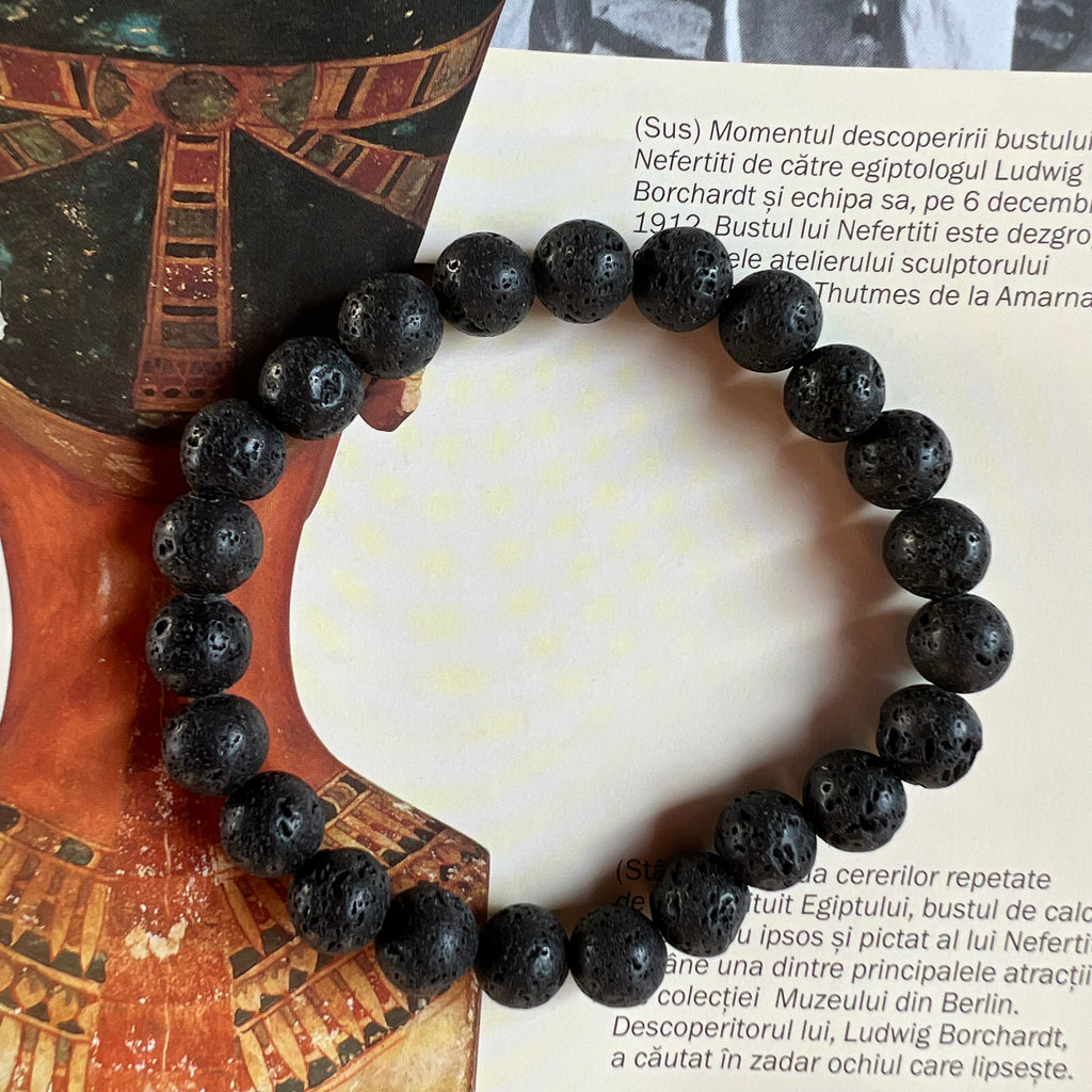 Bratara lava stones 8mm, pietre semipretioase, DRUZY.RO 4