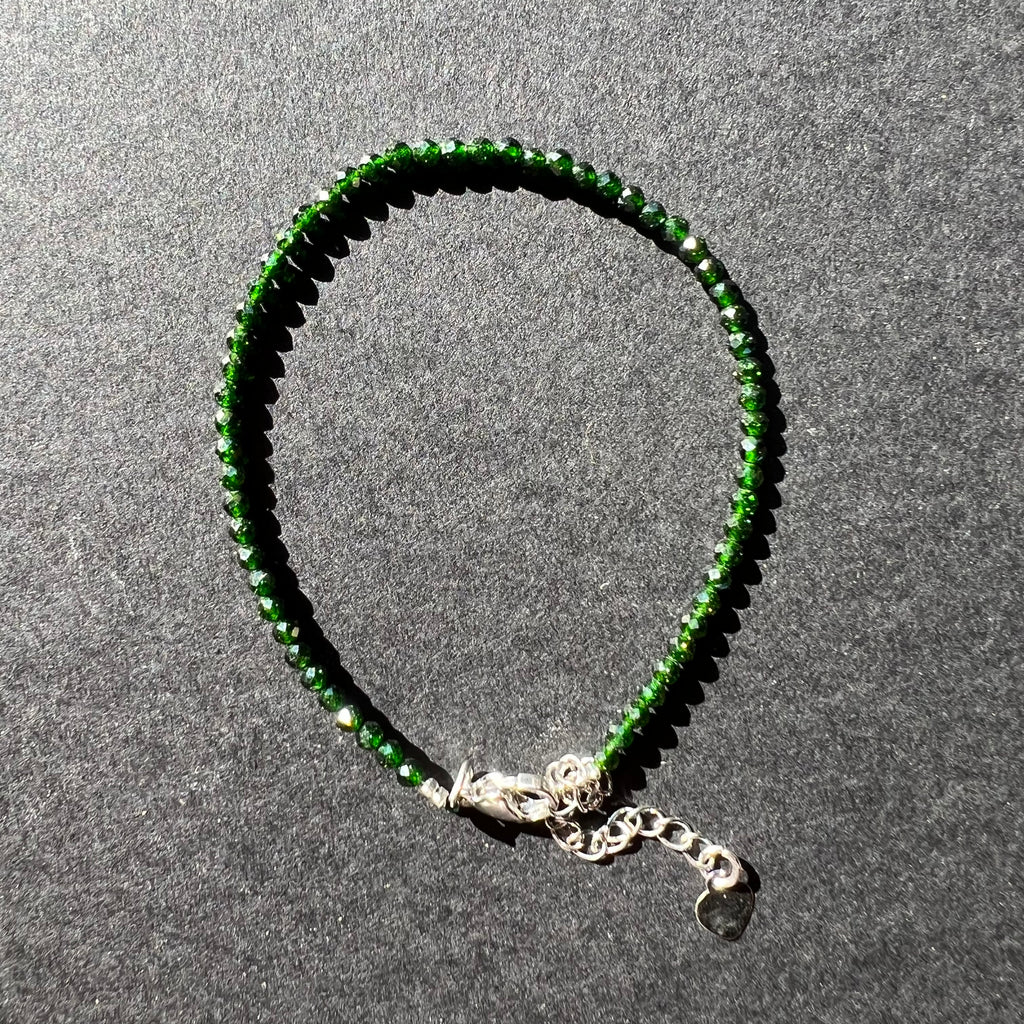 Bratara nisipit (Sandstone) verde 2 mm, pietre semipretioase, DRUZY.RO 4