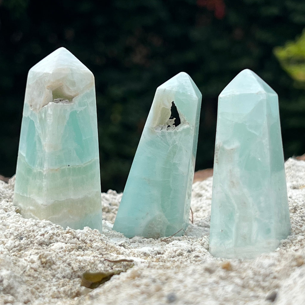 Turn/obelisc calcit albastru m5, druzy.ro, cristale 2