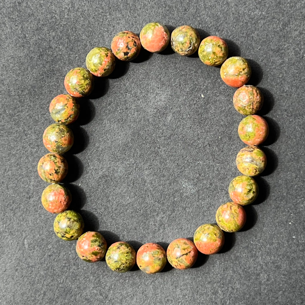 Bratara unakit 8mm, pietre semipretioase, DRUZY.RO 4