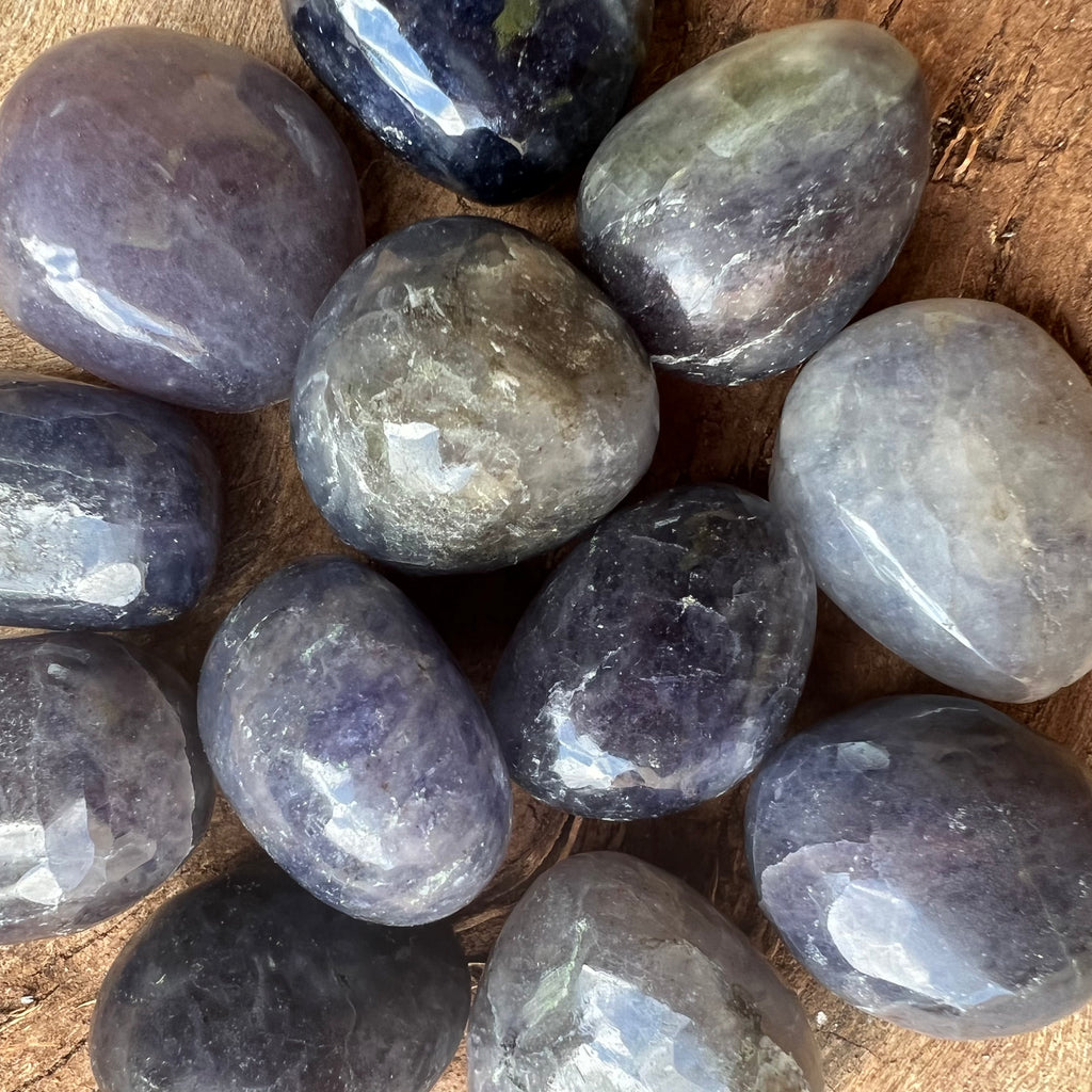 Iolit piatra rulata mini, druzy.ro, cristale 1
