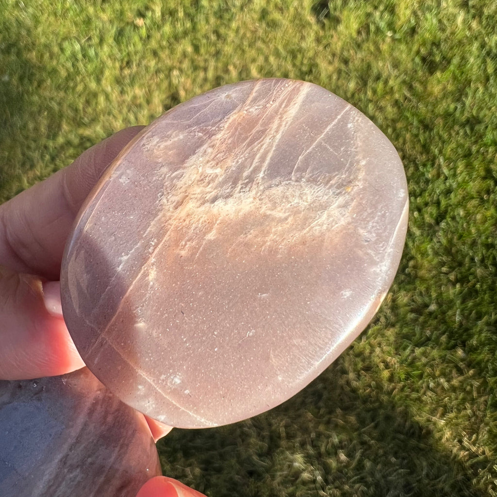 Piatra lunii palmstone / pocket stone, druzy.ro, cristale 3