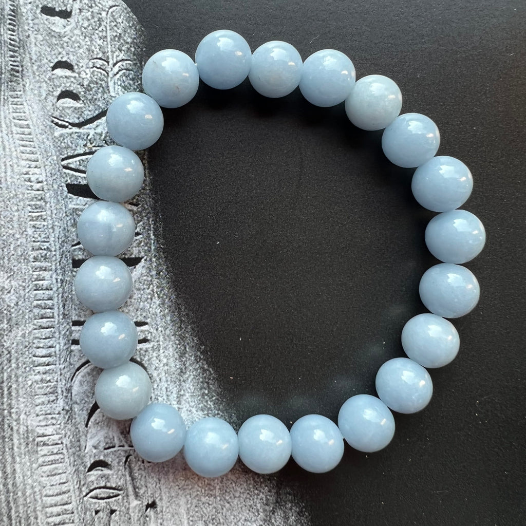 Bratara angelit 8mm, pietre semipretioase, DRUZY.RO 1