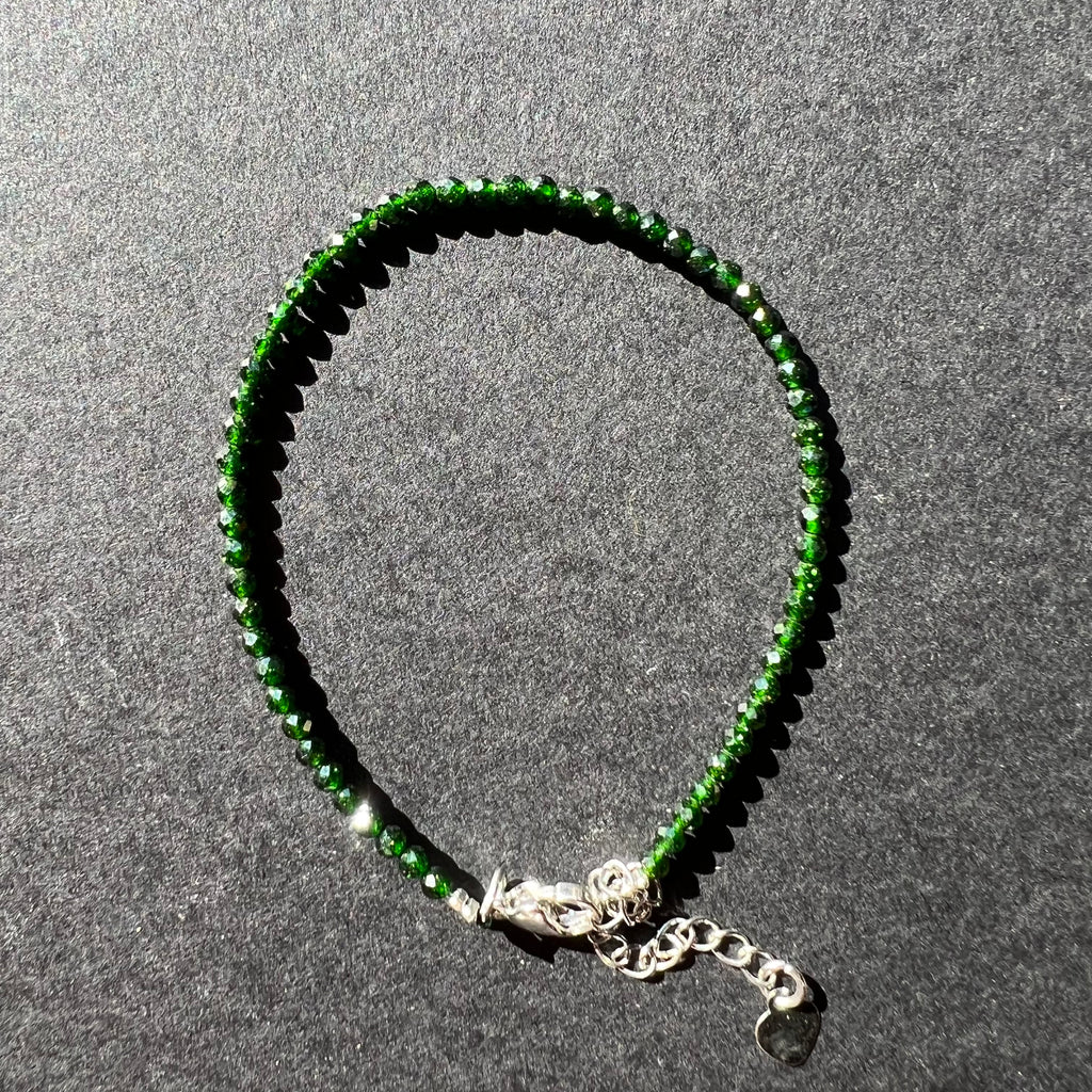 Bratara nisipit (Sandstone) verde 2 mm, pietre semipretioase, DRUZY.RO 3