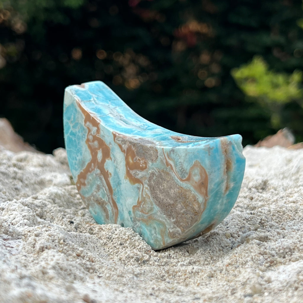 Luna aragonit albastru m2, druzy.ro, cristale 3