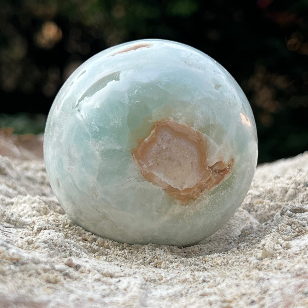 Sfera calcit albastru caraibe, druzy.ro, cristale 3