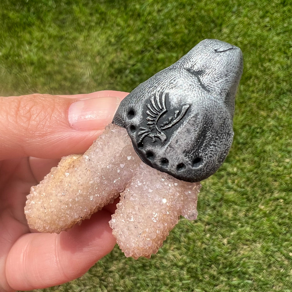Pandantiv cuart spirit m7, druzy.ro, cristale 4