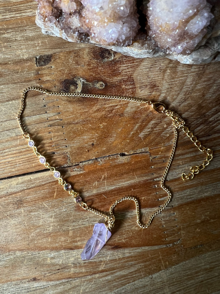 Colier Funny Feeling (placat cu aur), druzy.ro, cristale 6