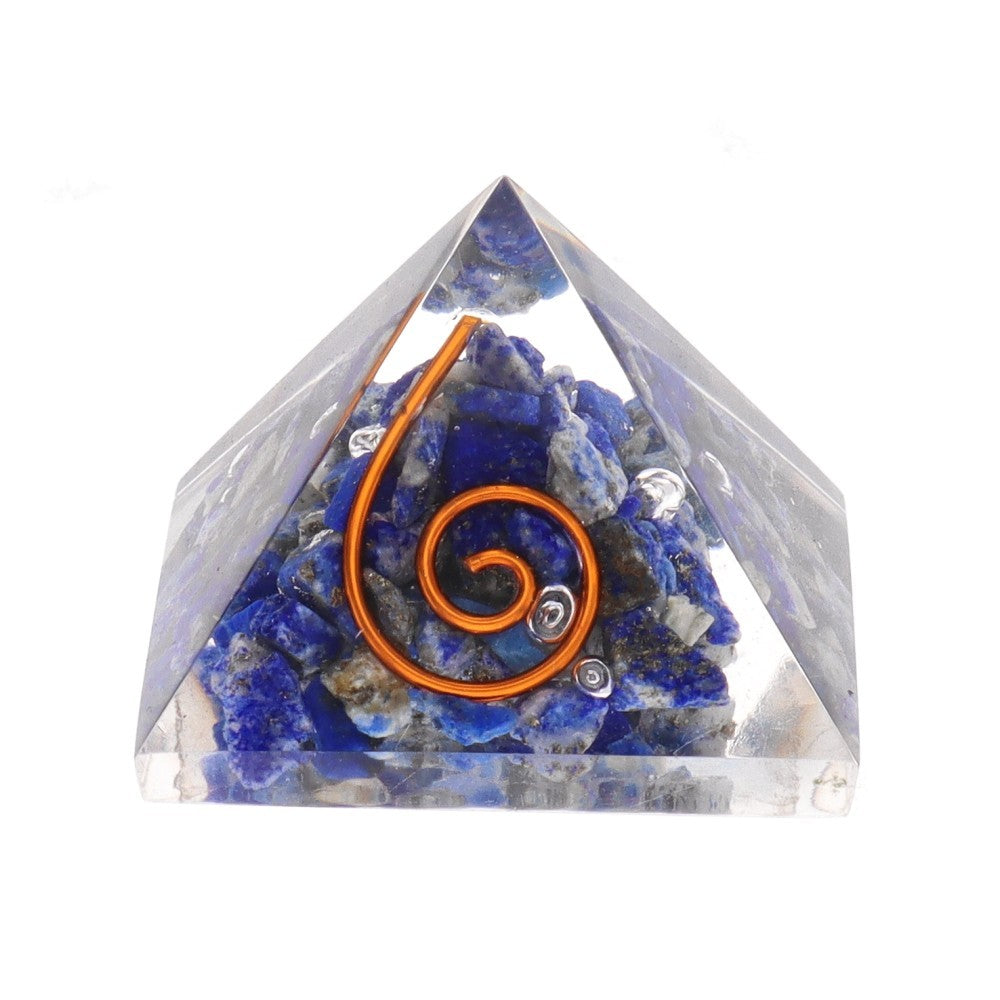 Piramida lapis lazuli in rasina 3 cm, pietre semipretioase - druzy.ro 2 