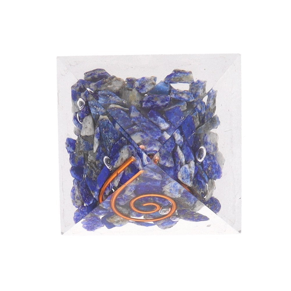 Piramida lapis lazuli in rasina 3 cm, pietre semipretioase - druzy.ro 3 