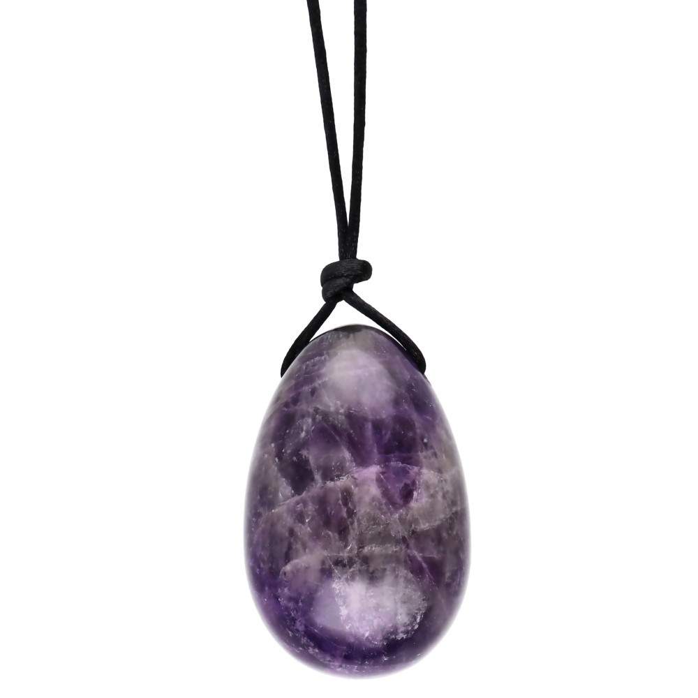 Ou Yoni ametist cu snur marimea M, pietre semipretioase - druzy.ro 1 