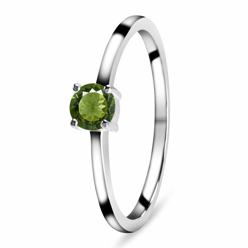 Inel moldavit din argint Round 4 mm, pietre semipretioase - druzy.ro 2 