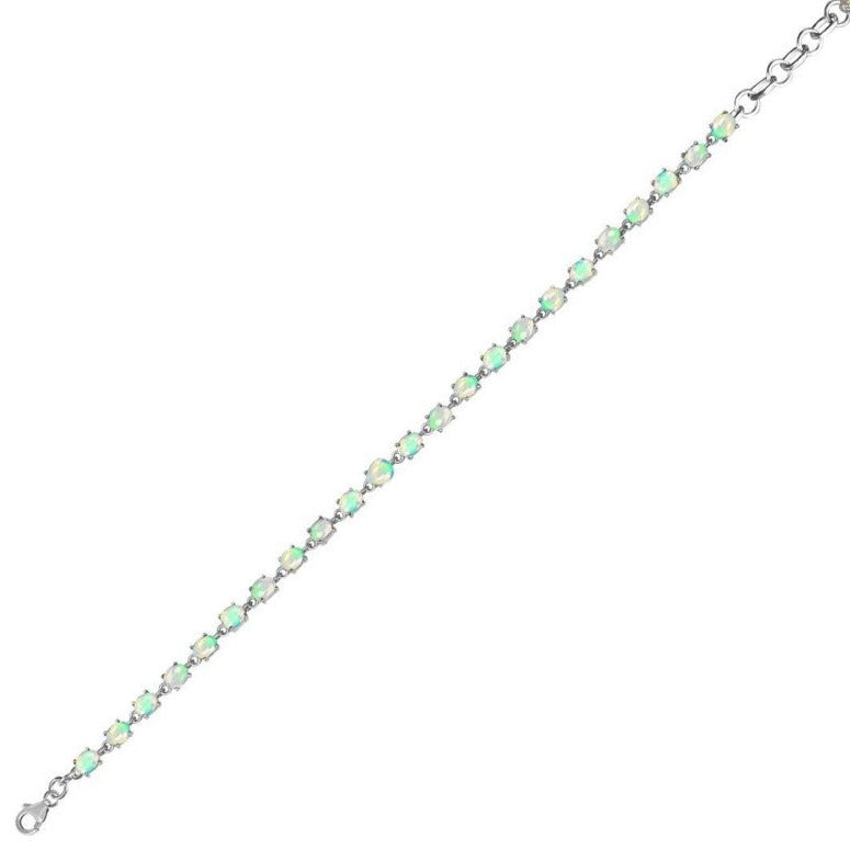 Bratara opal din argint TENNIS, druzy.ro, pietre semipretioase 1