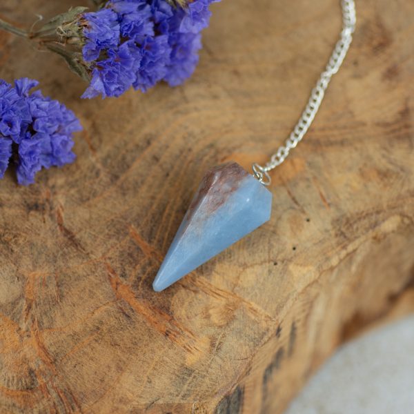 Pendul angelit cu bila cuart, druzy.ro, cristale 3