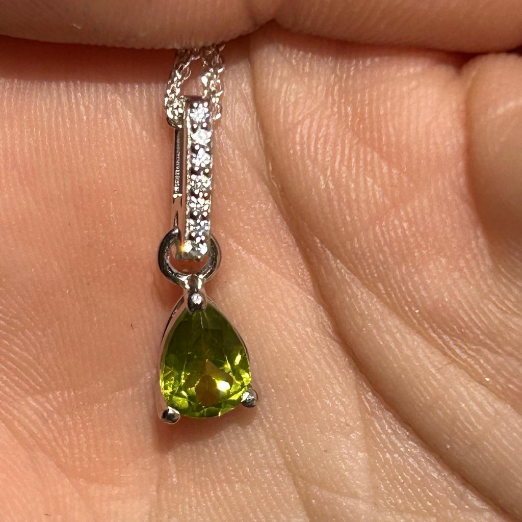 Pandantiv peridot din argint | Model 2, pietre semipretioase - druzy.ro 1 