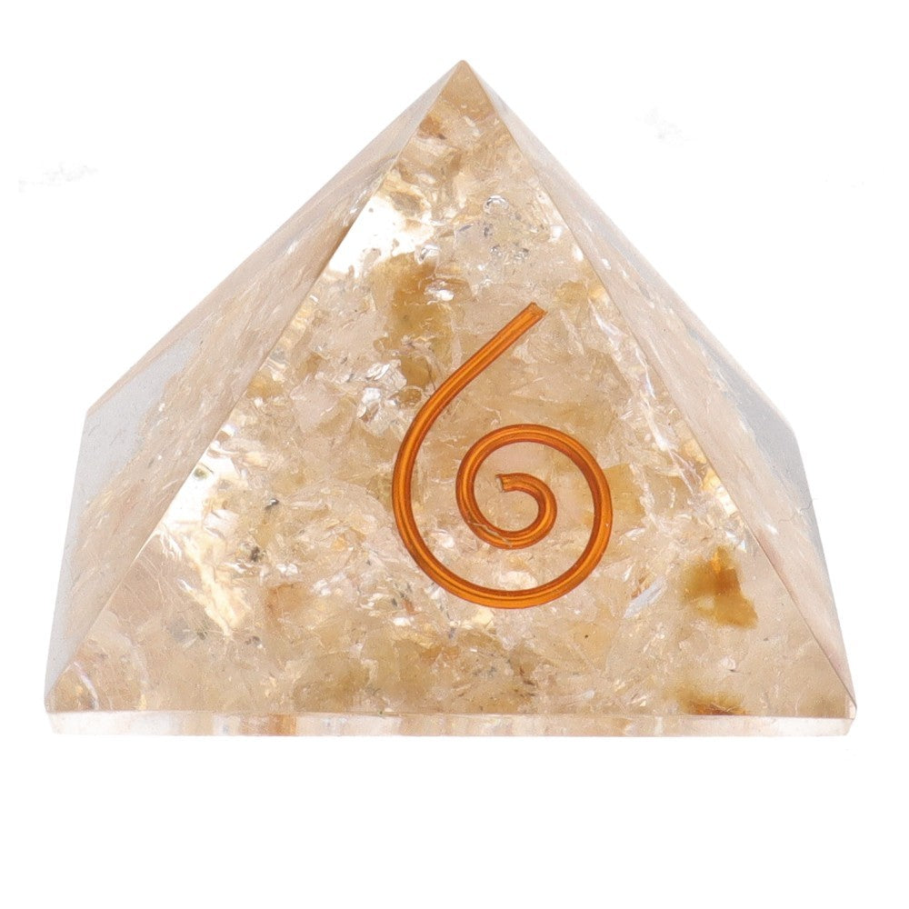 Piramida citrin in rasina 3 cm, pietre semipretioase - druzy.ro 2 
