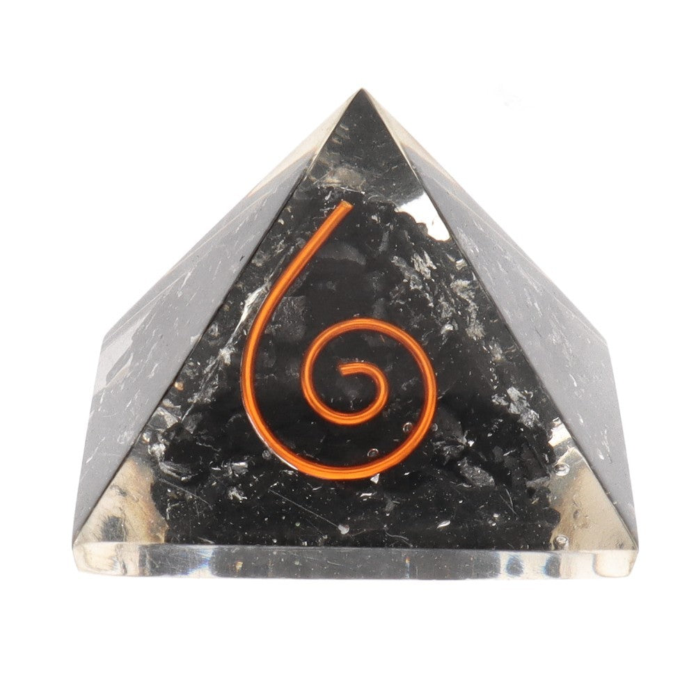 Piramida shungit in rasina 3 cm, pietre semipretioase - druzy.ro 1 