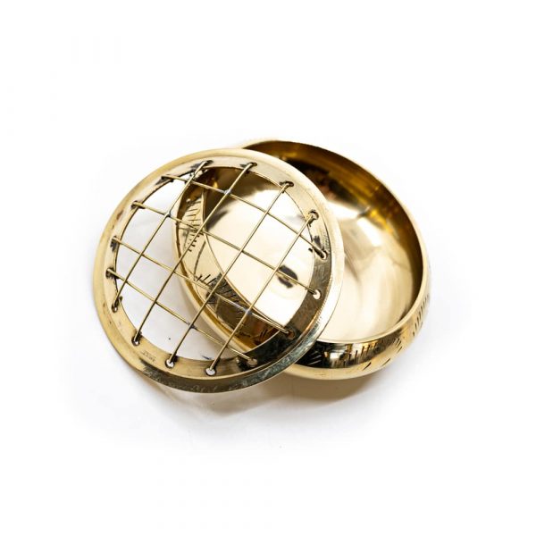Suport ardere betisoare parfumate auriu India, druzy.ro, cristale 2