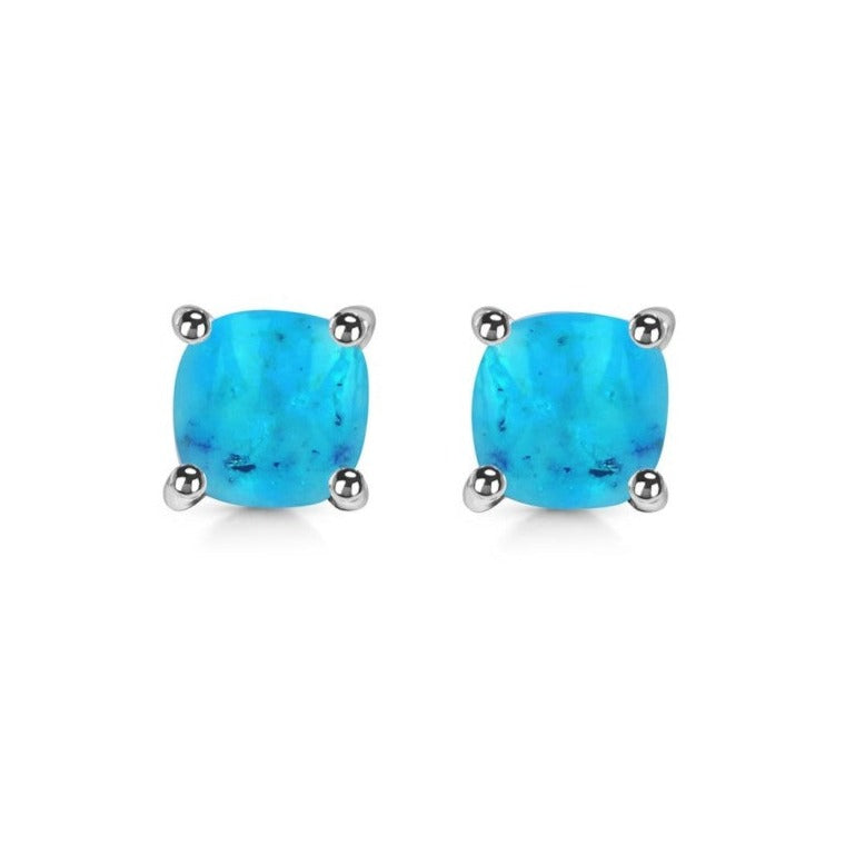 Cercei stud turcoaz din argint 5mm, druzy.ro, pietre semipretioase 2