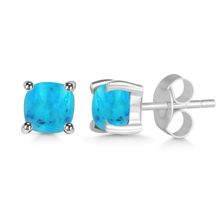 Cercei stud turcoaz din argint 5mm, druzy.ro, pietre semipretioase 1