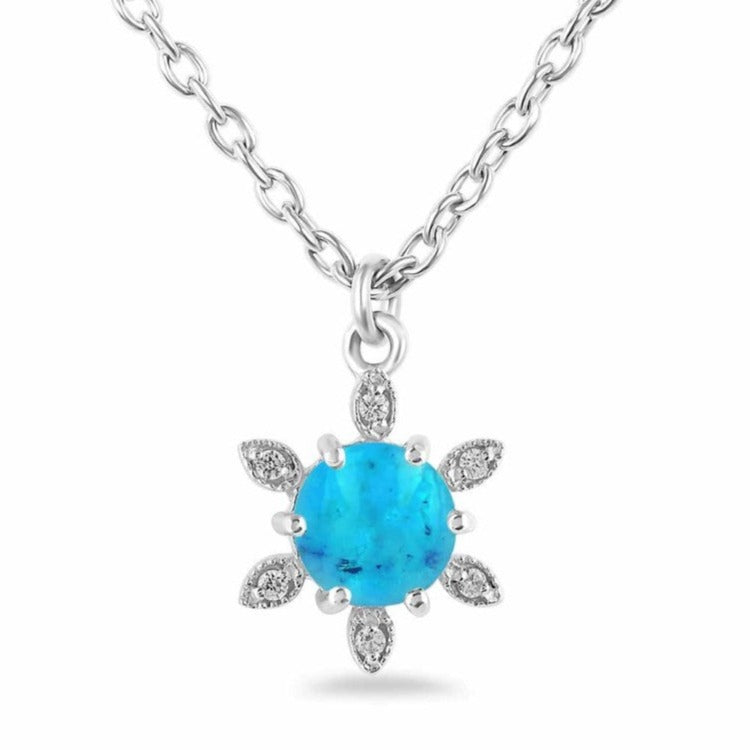 Colier turcoaz din argint, topaz alb Star, druzy.ro, pietre semipretioase 1
