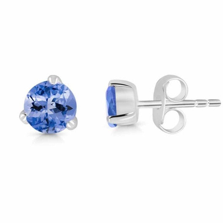 Cercei stud tanzanit din argint 5 mm, druzy.ro, pietre semipretioase 3