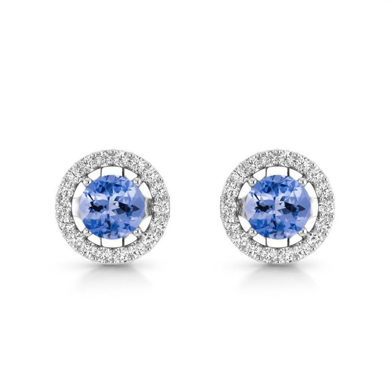 Cercei stud tanzanit, topaz din argint, druzy.ro, pietre semipretioase 1