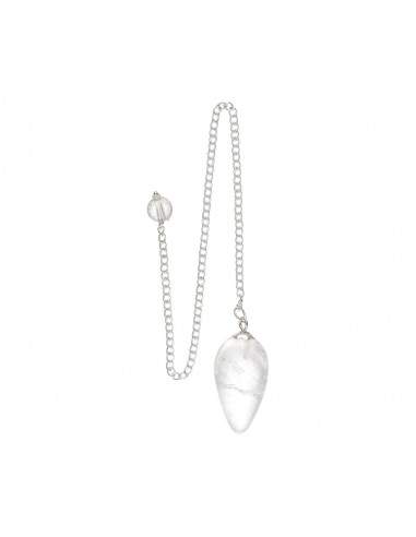 Pendul cuart "drop" cu bila de cristal, pietre semipretioase - druzy.ro 1 