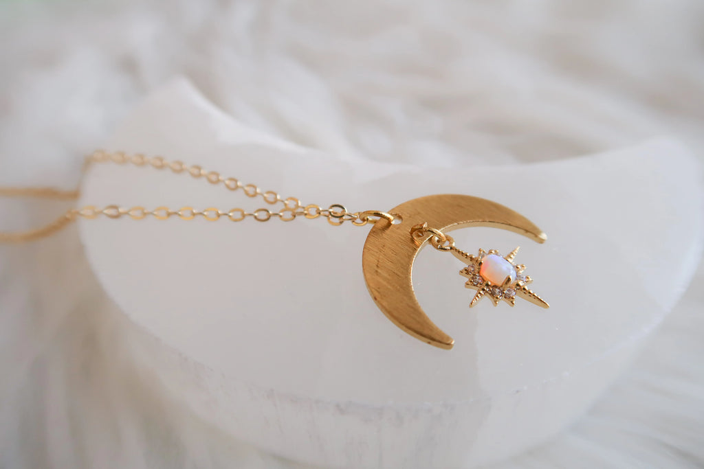 Colier Work in Progress (placat cu aur), druzy.ro, cristale 2