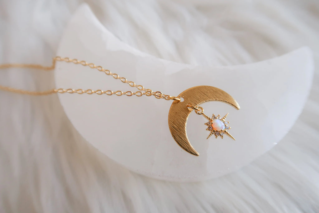 Colier Work in Progress (placat cu aur), druzy.ro, cristale 3