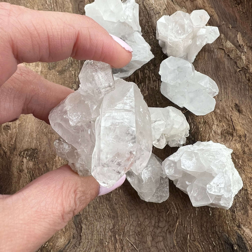 Cluster cuart incolor/cristal de stanca druzy S, druzy.ro, cristale 6