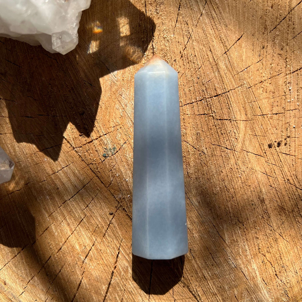 Obelisc angelit 8-10 cm, druzy.ro, cristale 4