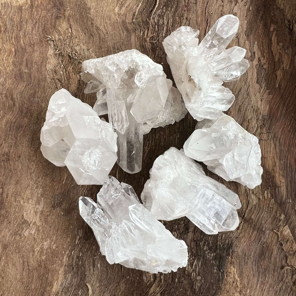 Cluster cuart incolor/cristal de stanca druzy S 4,5-5,5 cm, druzy.ro, cristale 3