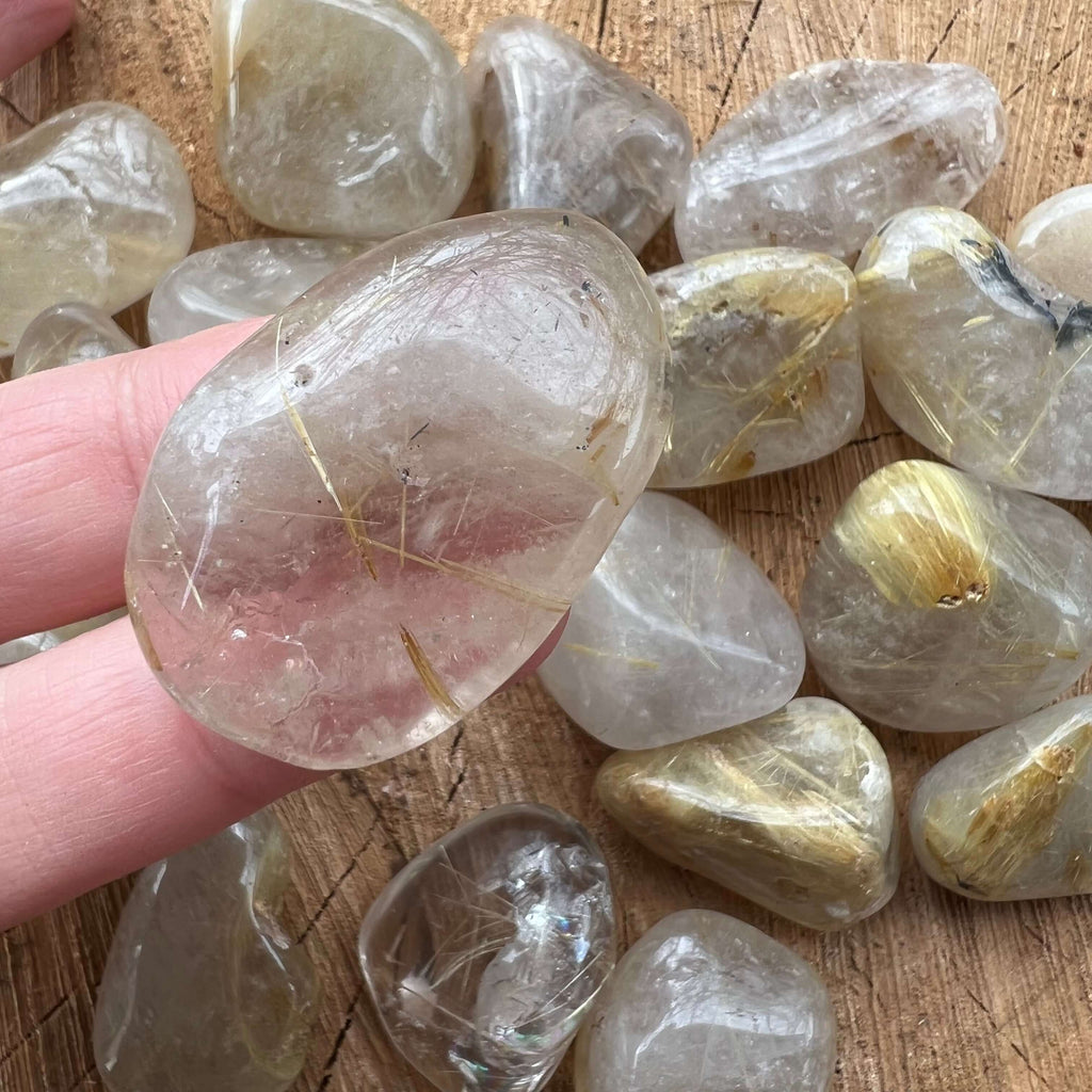 Cuart rutilat piatra rulata mini, druzy.ro, cristale 5
