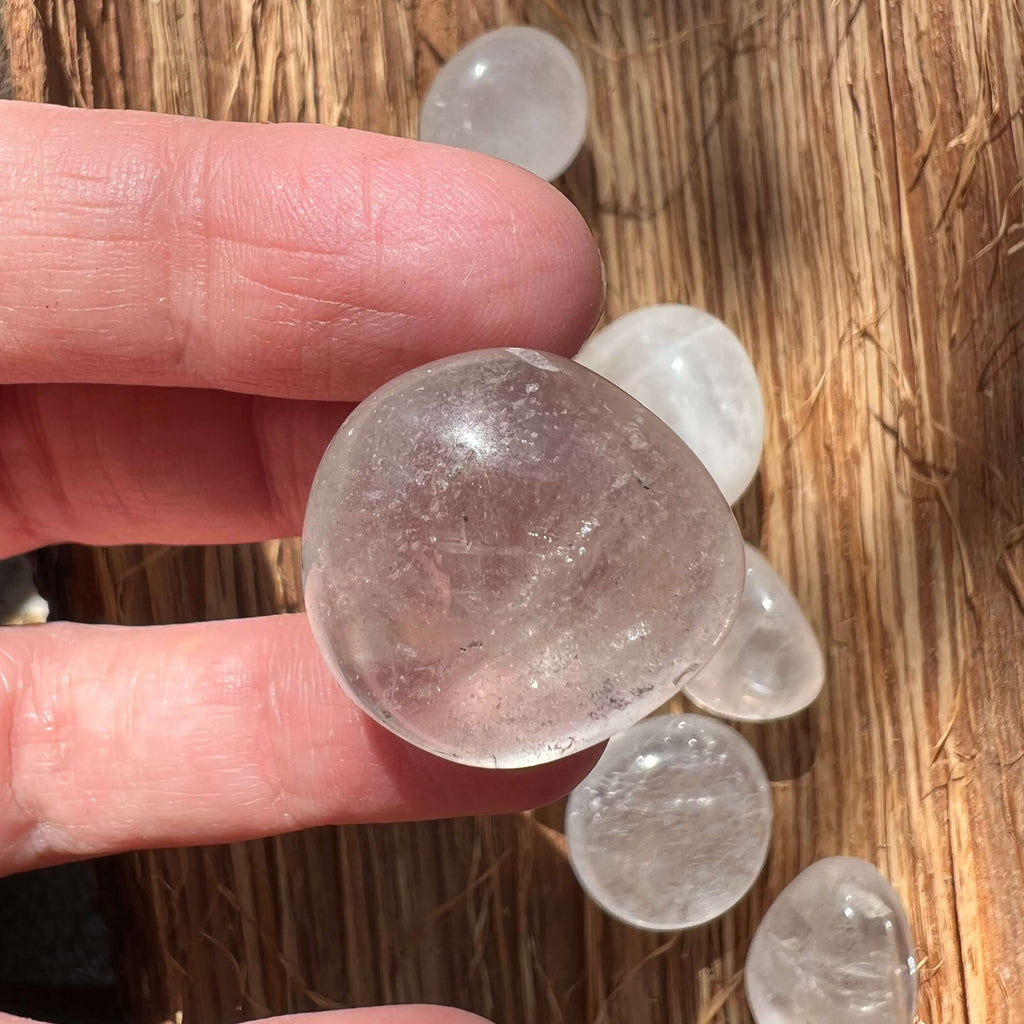 Cuart zapada/ cristal de stanca piatra rulata mini, druzy.ro, cristale 4