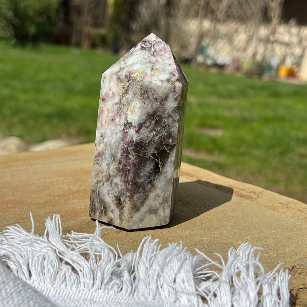 Turn rubelit/ turmalina roz m1, druzy.ro, cristale 7