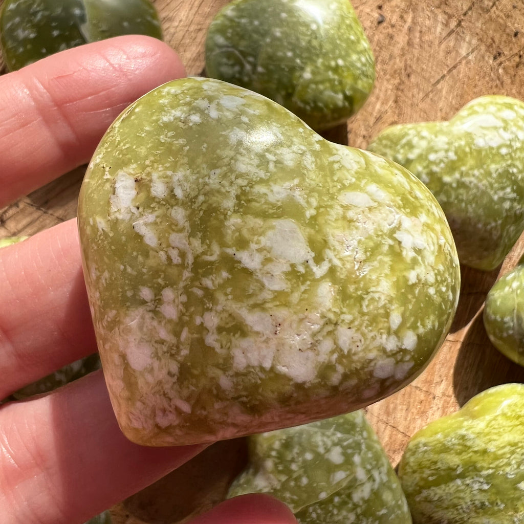 Inima serpentin galben, druzy.ro, cristale 8