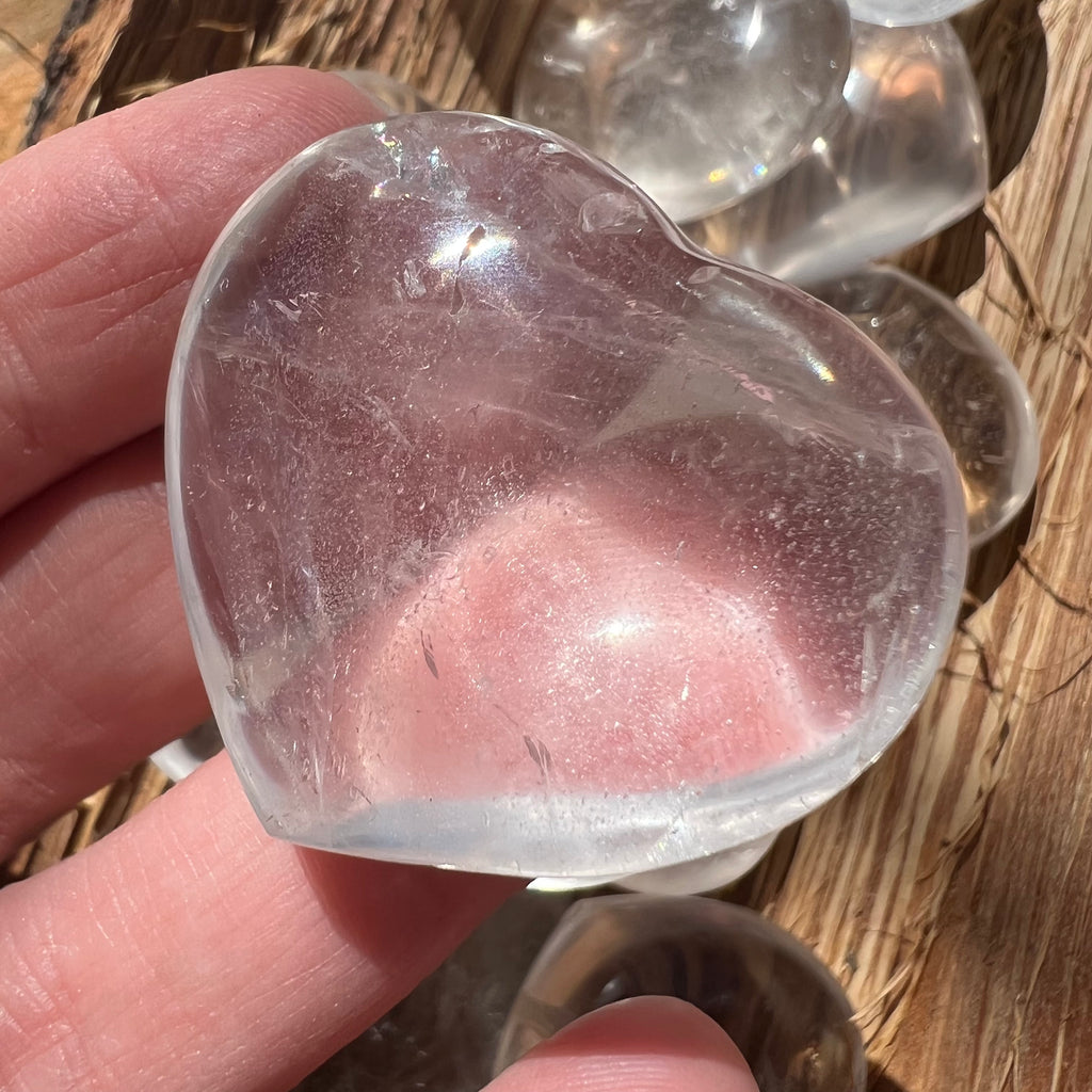 Inima cristal de stanca/cuart incolor  m2, druzy.ro, cristale 4