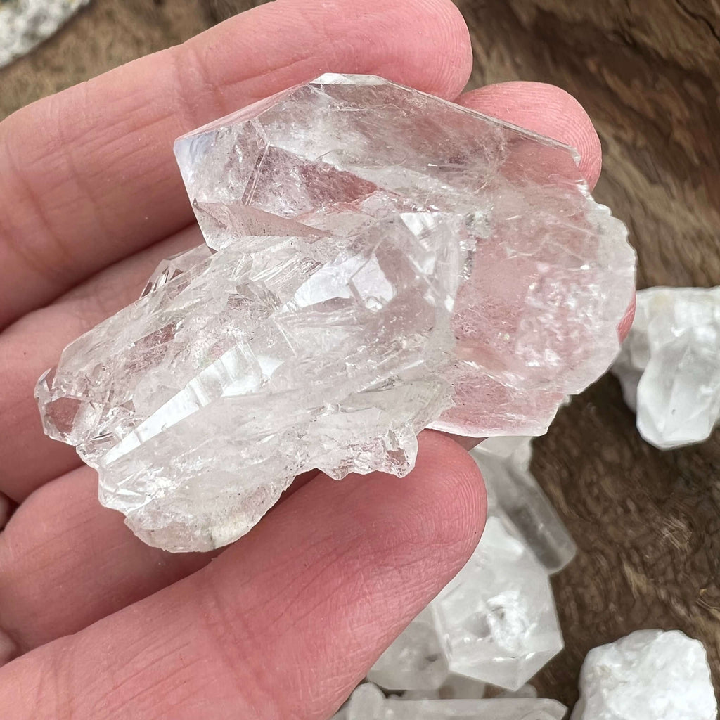 Cluster cuart incolor/cristal de stanca druzy S 4,5-5,5 cm, druzy.ro, cristale 5