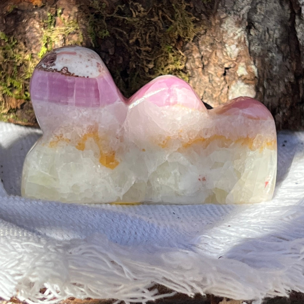 Aragonit roz forma nor m4, druzy.ro, cristale 1