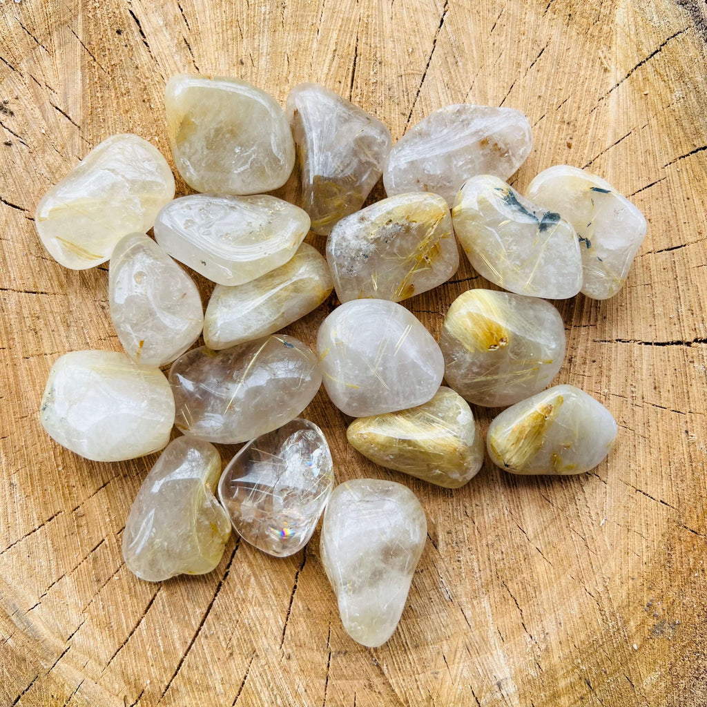 Cuart rutilat piatra rulata mini, druzy.ro, cristale 3