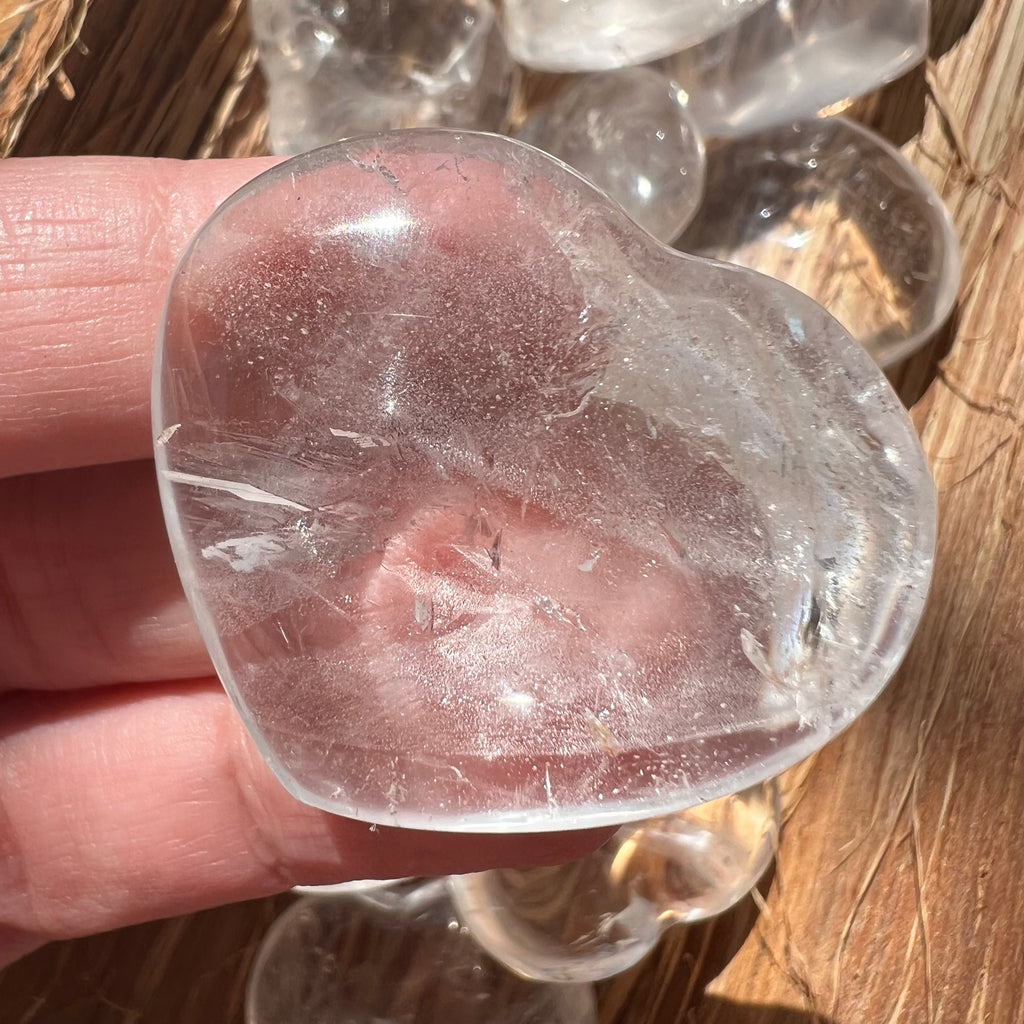 Inima cristal de stanca/cuart incolor  m2, druzy.ro, cristale 2