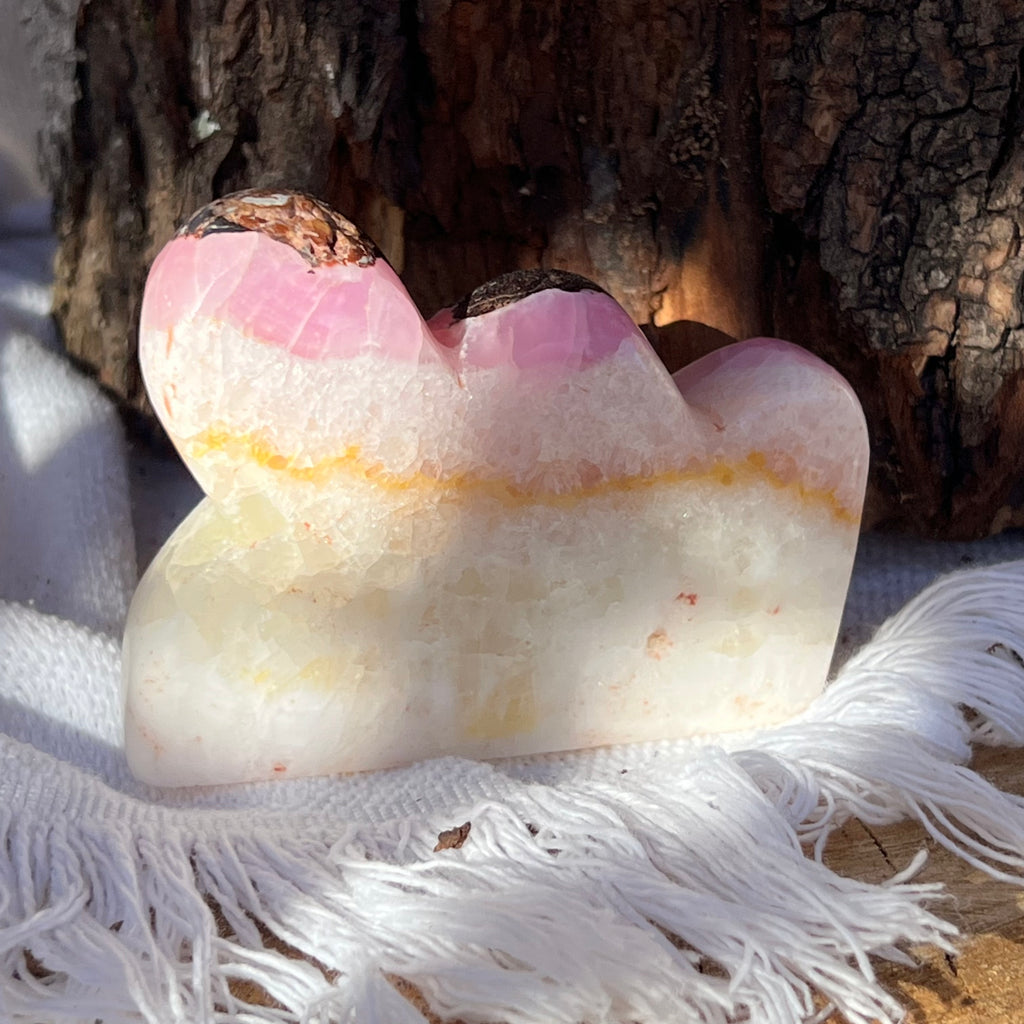 Aragonit roz forma nor m2, druzy.ro, cristale 2