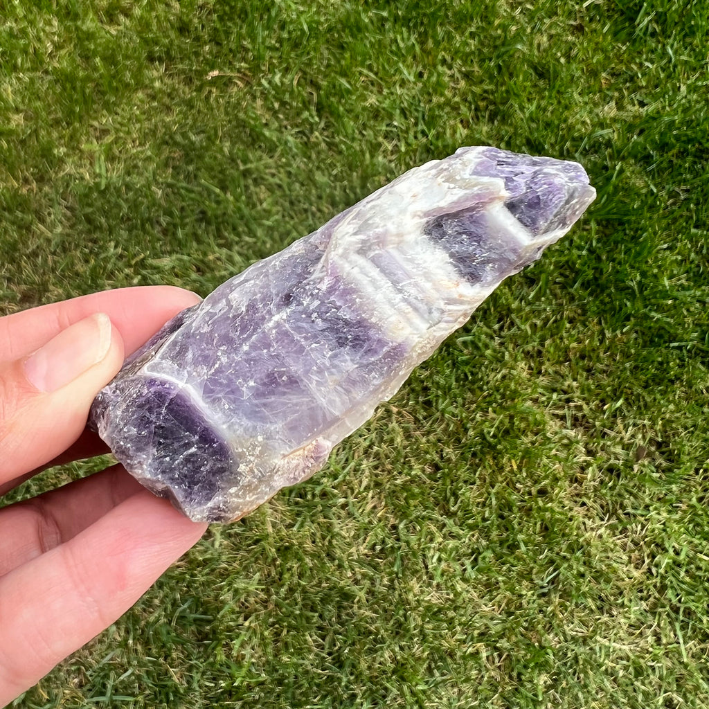 Ametist chevron piatra bruta/ varf m3, druzy.ro, cristale 2