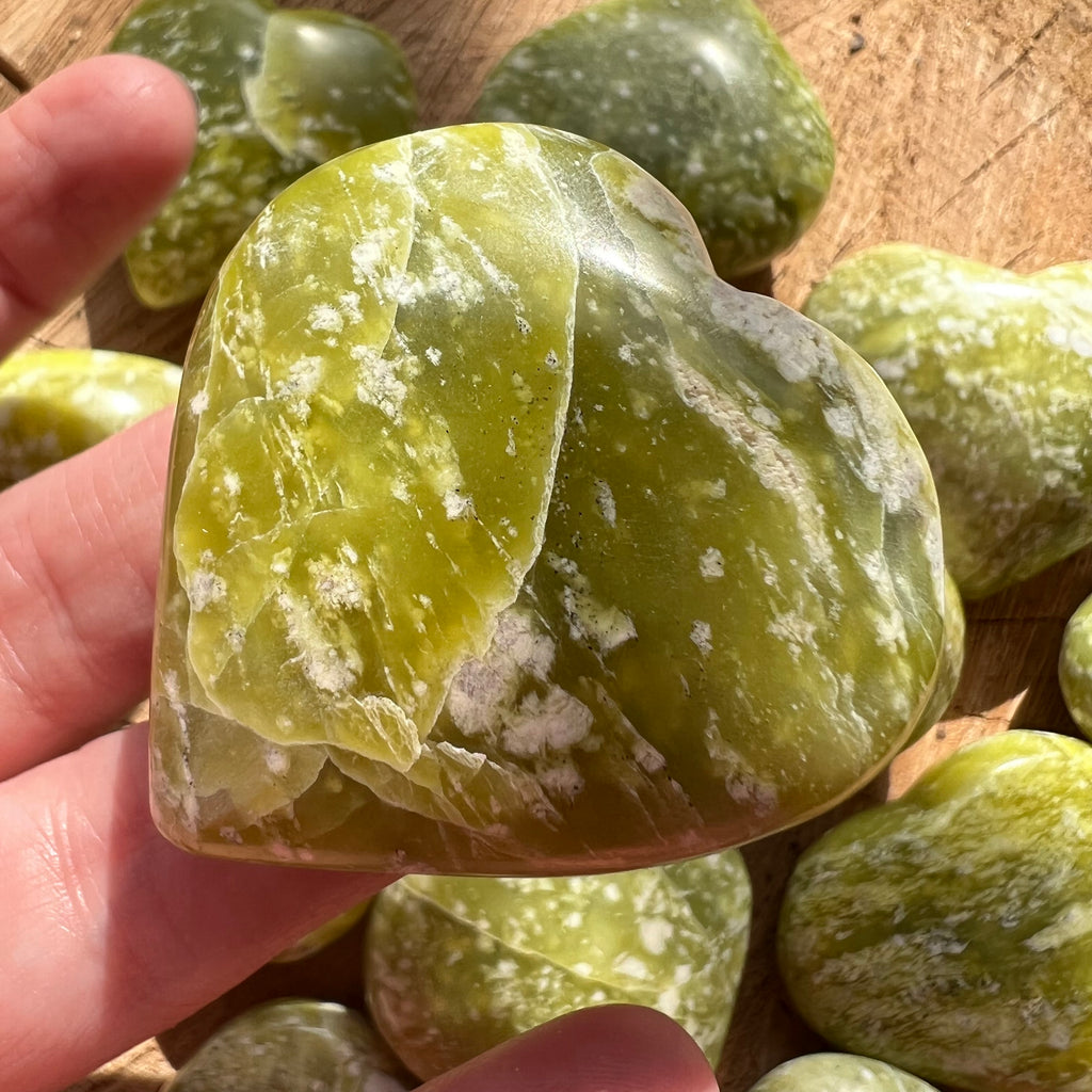 Inima serpentin galben, druzy.ro, cristale 4