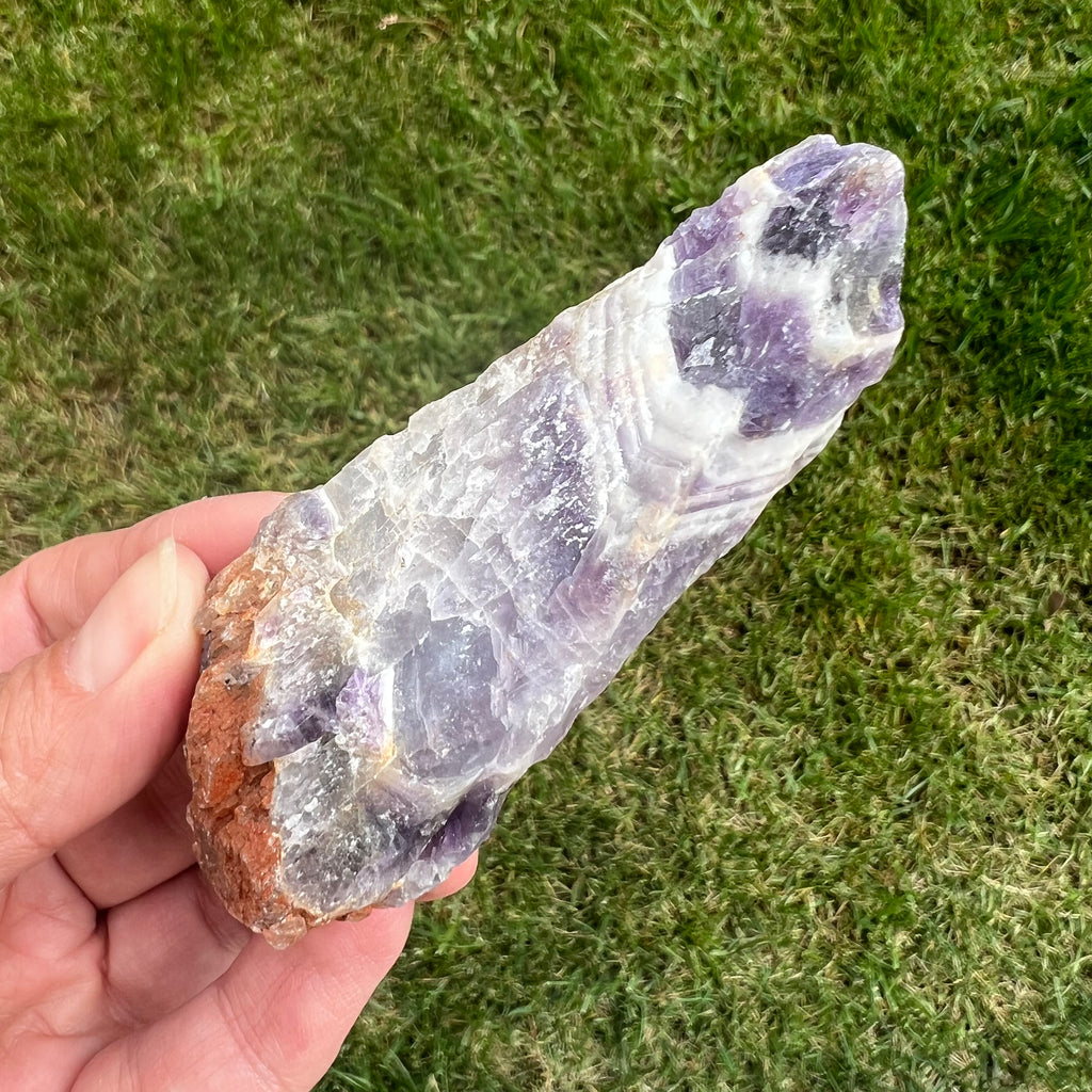 Ametist chevron piatra bruta/ varf m3, druzy.ro, cristale 3