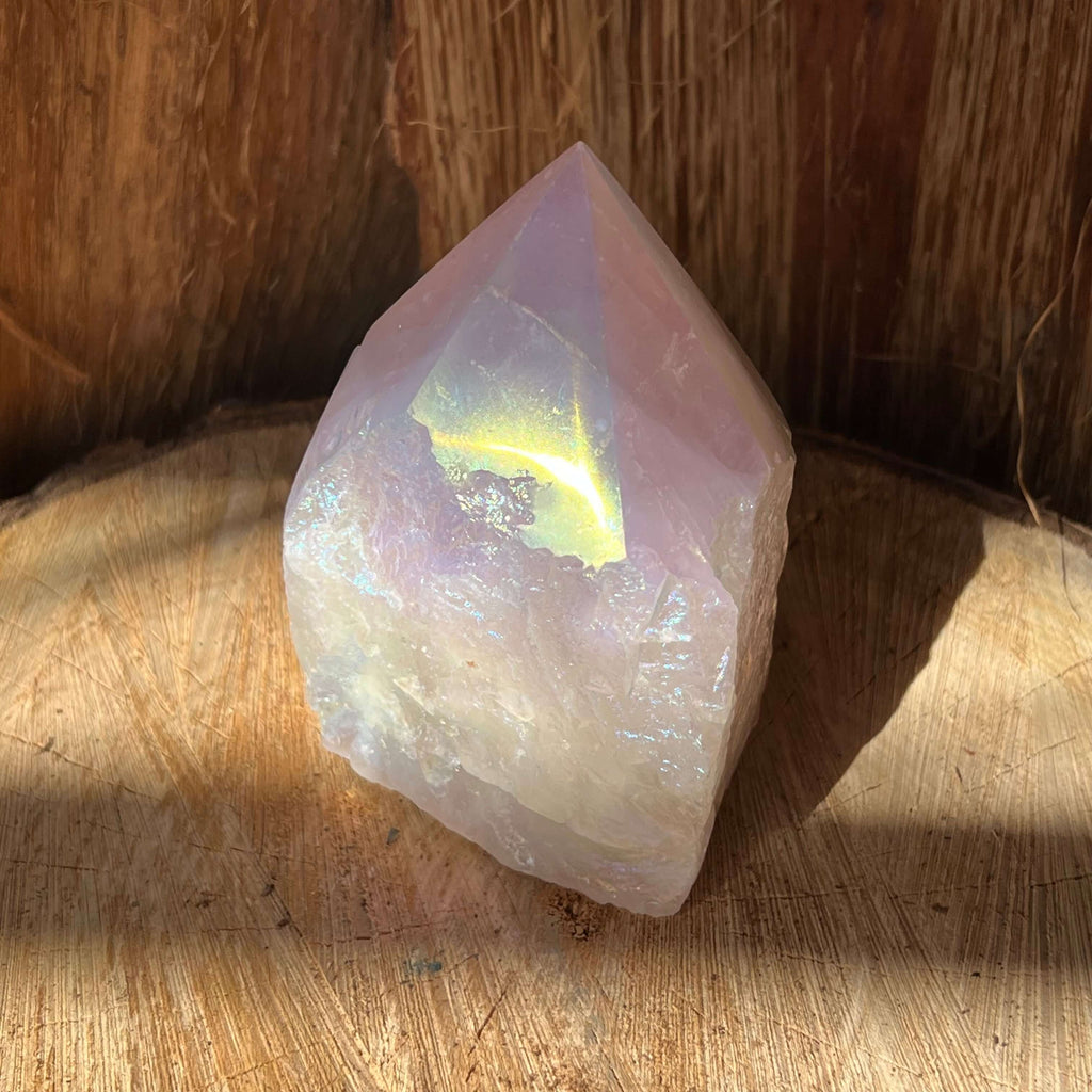 Generator varf cuart roz aura model 4, druzy.ro, cristale 6